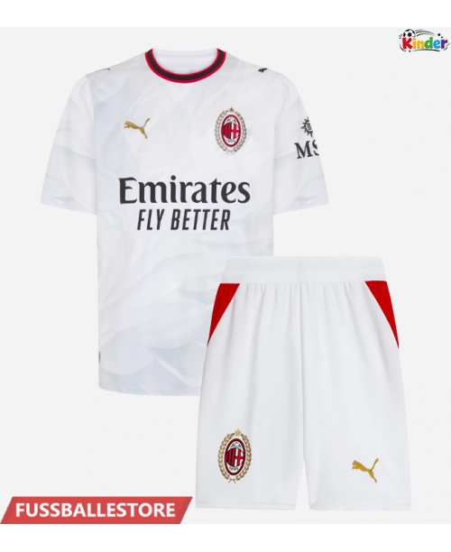 Günstige AC Milan Rafael Leao #10 Auswärts Trikotsatzt Kinder 2026-27 Kurzarm (+ Kurze Hosen)